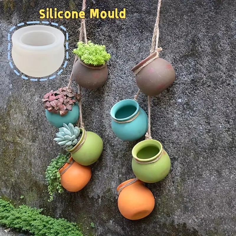 Candle Making Tools - قوالب أصص الزهور السيليكونية، قوالب الراتنج،