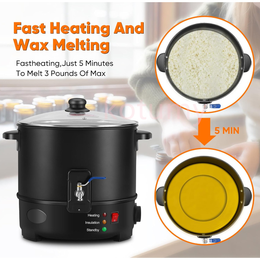 6L صغيرة الشمع Melter البارافي - مراجعة Candle Making Machine وسعره